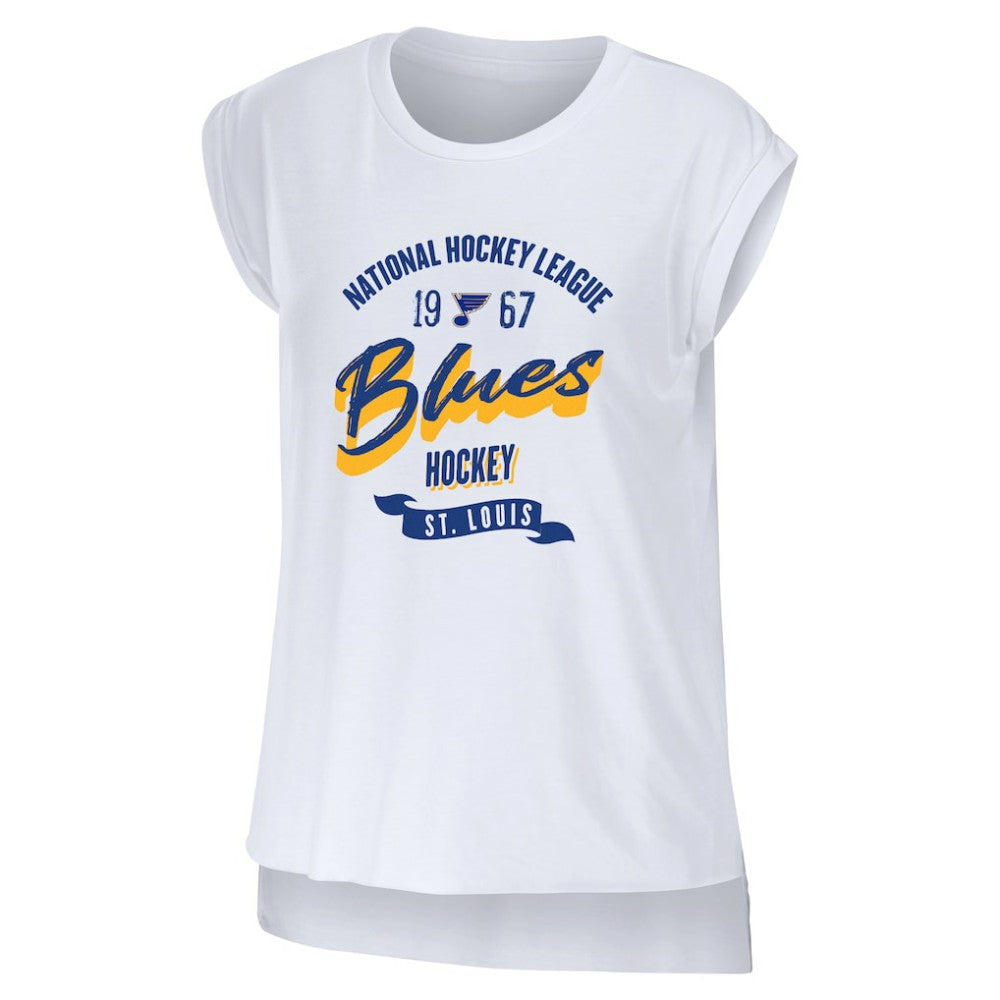 St. Louis Blues WEAR by Erin Andrews Women's Domestic Tank Top - White Tank Top