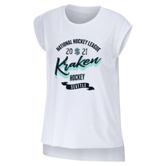 Seattle Kraken WEAR by Erin Andrews Women's Domestic Tank Top - White Tank Top