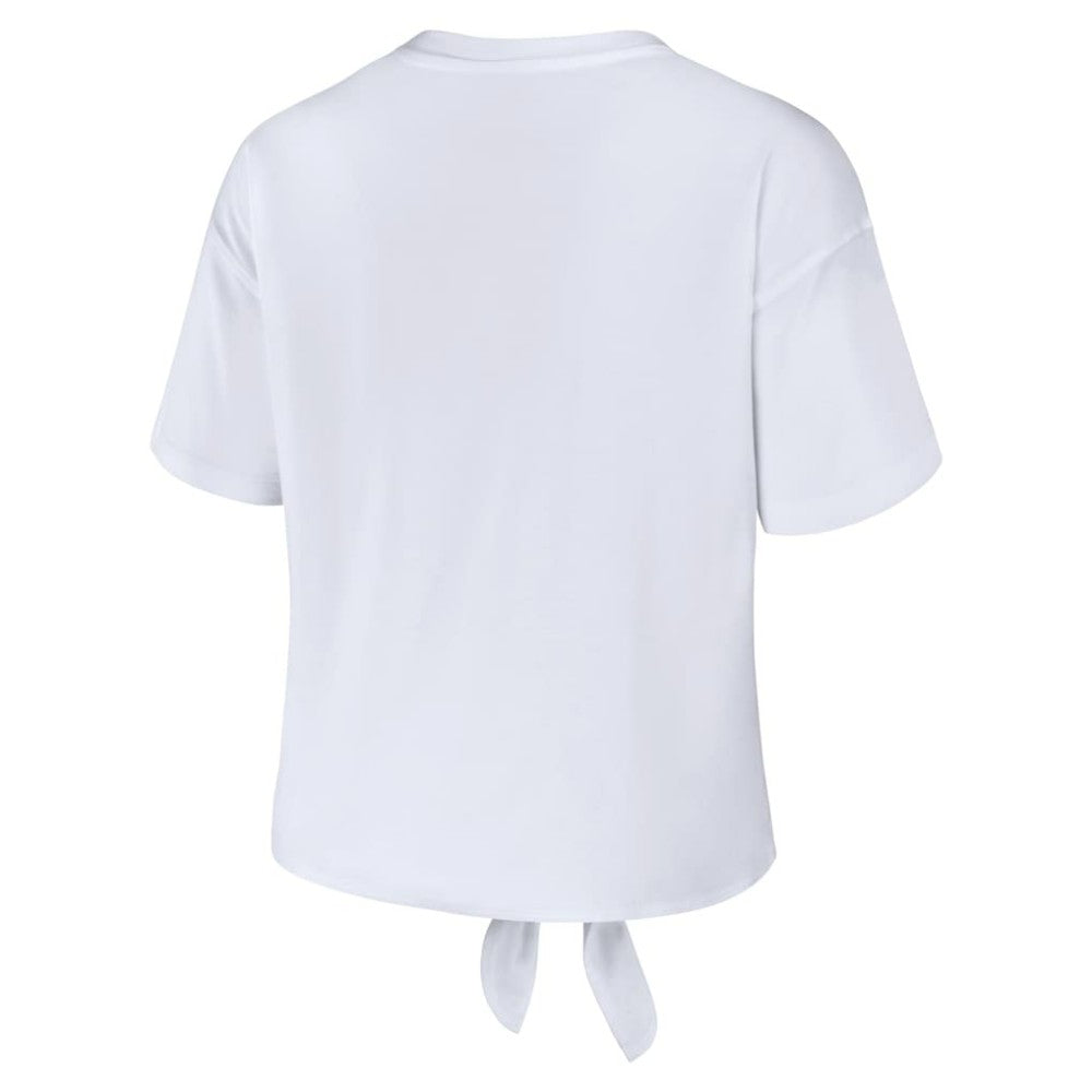 Colorado Avalanche WEAR by Erin Andrews Women's Front Knot T-Shirt - White T-shirts