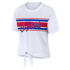 Washington Capitals WEAR by Erin Andrews Women's Front Knot T-Shirt - White T-shirts