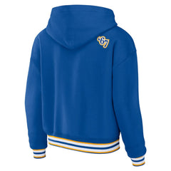 St. Louis Blues WEAR by Erin Andrews Women's Lace-Up Pullover Hoodie - Blue Hoodies