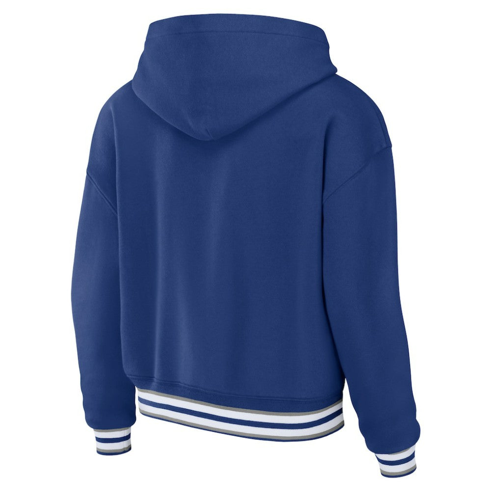 Tampa Bay Lightning WEAR by Erin Andrews Women's Lace-Up Pullover Hoodie - Blue Hoodies