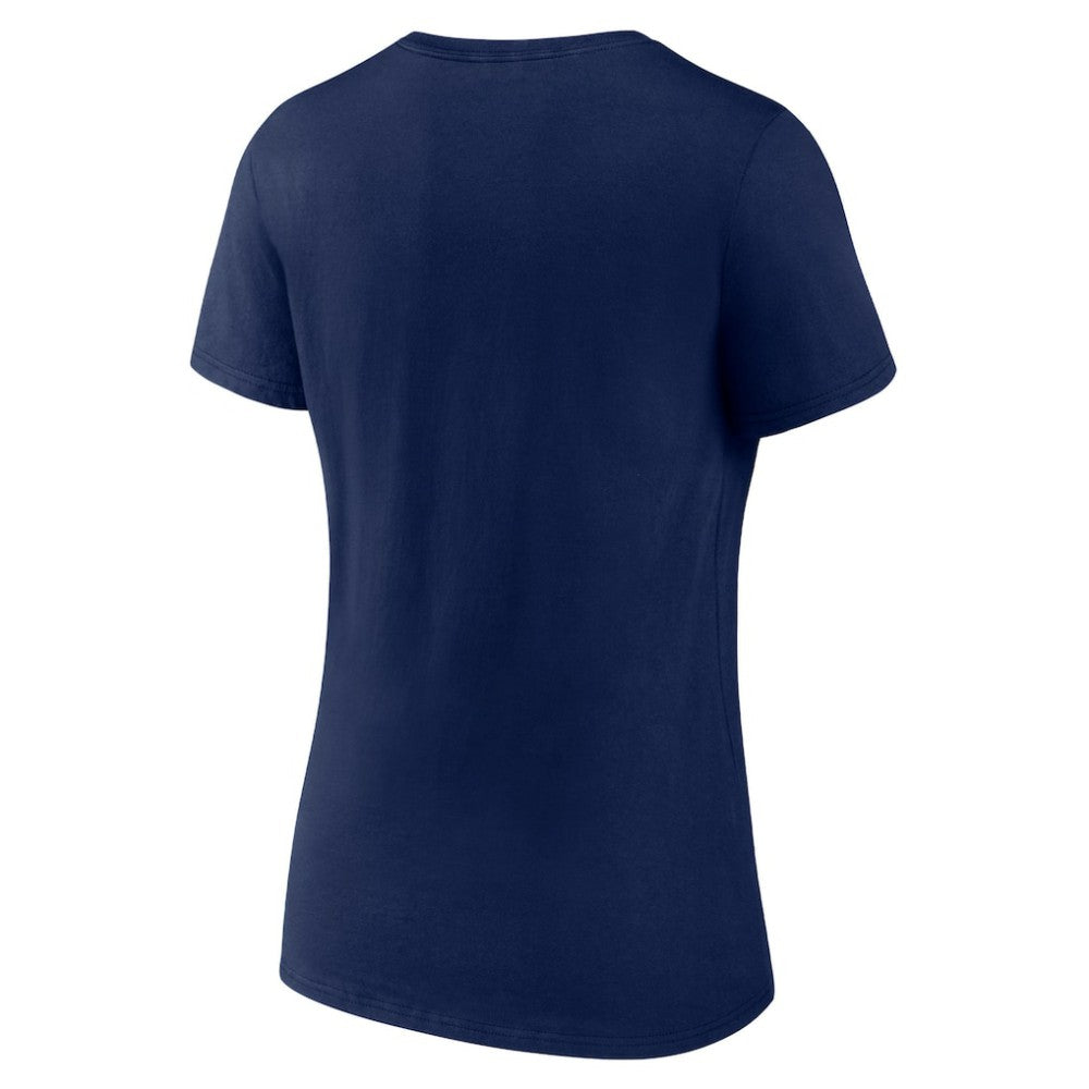 Miami Marlins Women's Americana Team V-Neck T-Shirt Navy