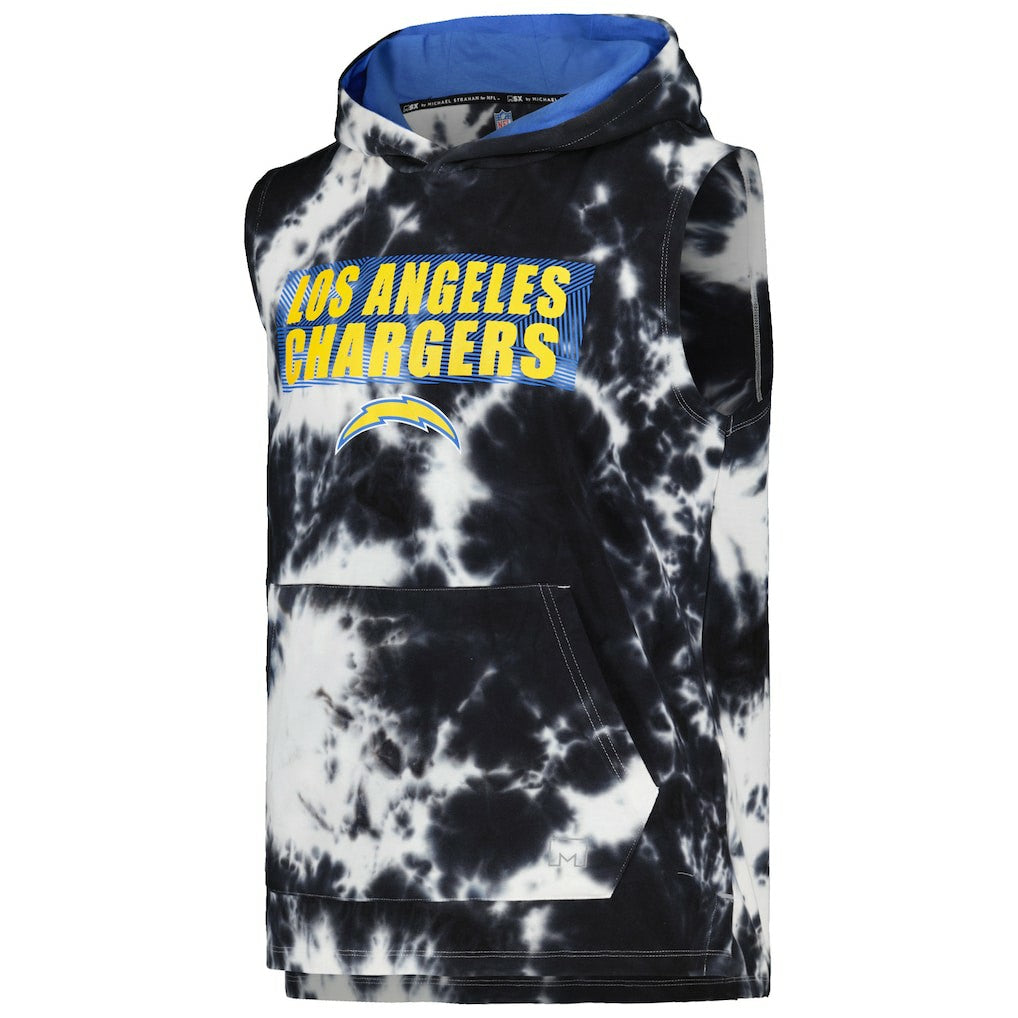 Los Angeles Chargers MSX by Michael Strahan Resistance Sleeveless Pullover Hoodie - Black on sale
