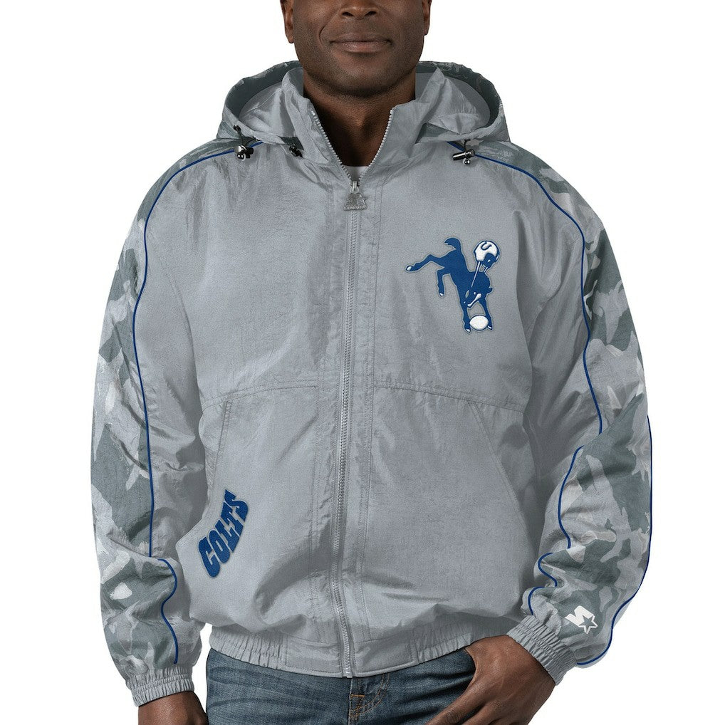 Indianapolis Colts Starter Thursday Night Gridiron Throwback Full-Zip Jacket - Gray cheap