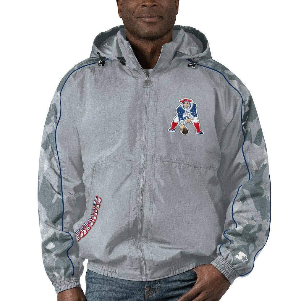 New England Patriots Starter Thursday Night Gridiron Throwback Full-Zip Jacket - Gray discount