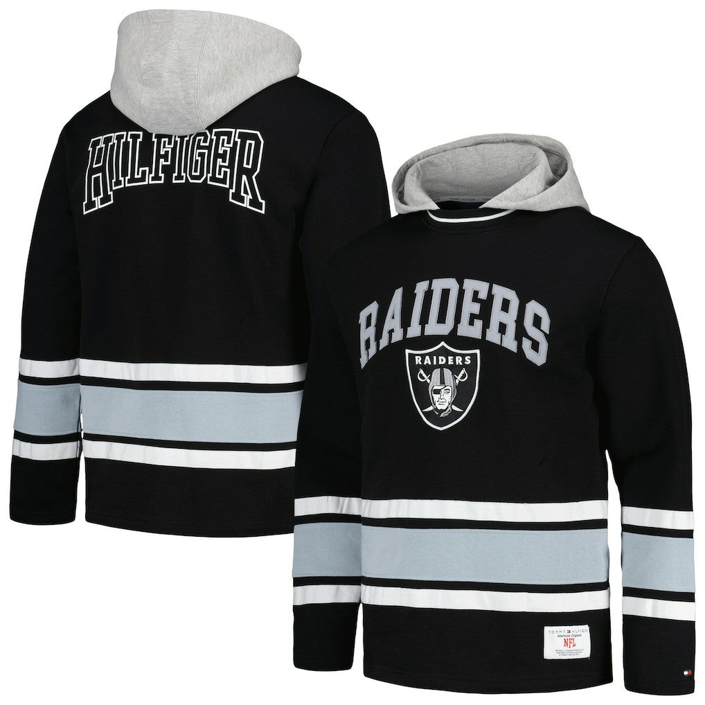 Las Vegas Raiders Tommy Hilfiger Ivan Fashion Pullover Hoodie - Black outlet