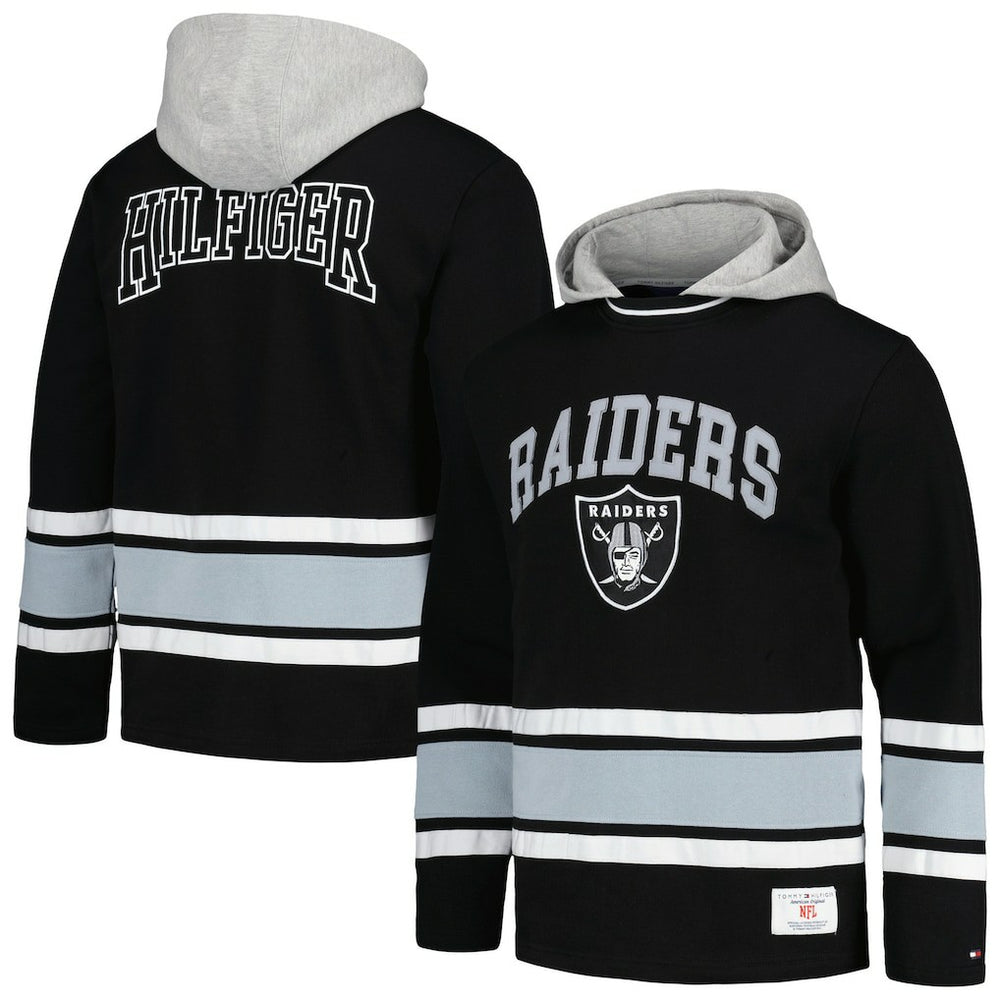 Las Vegas Raiders Tommy Hilfiger Ivan Fashion Pullover Hoodie - Black outlet