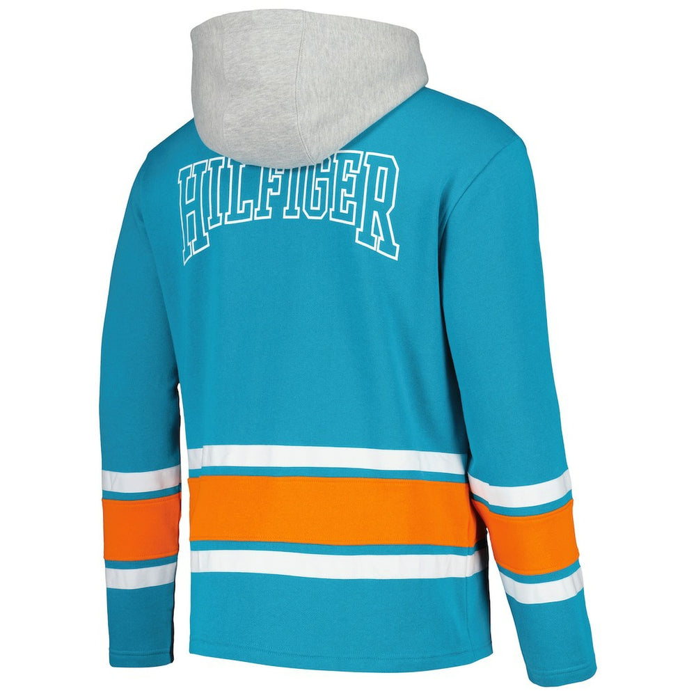 Miami Dolphins Tommy Hilfiger Ivan Fashion Pullover Hoodie - Aqua outlet