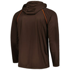 Cleveland Browns Starter Gridiron Classics Throwback Raglan Long Sleeve Hooded T-Shirt - Brown online