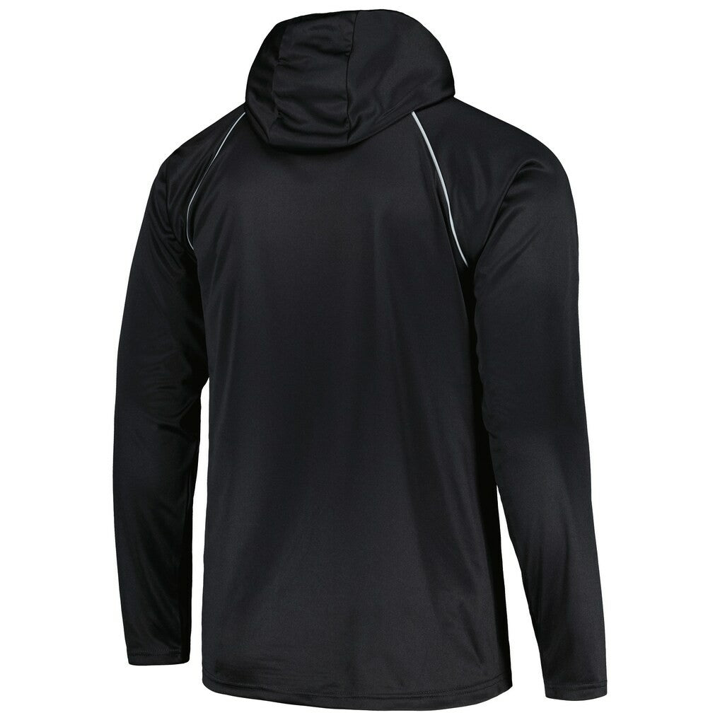 Las Vegas Raiders Starter Gridiron Classics Throwback Raglan Long Sleeve Hooded T-Shirt - Black discount