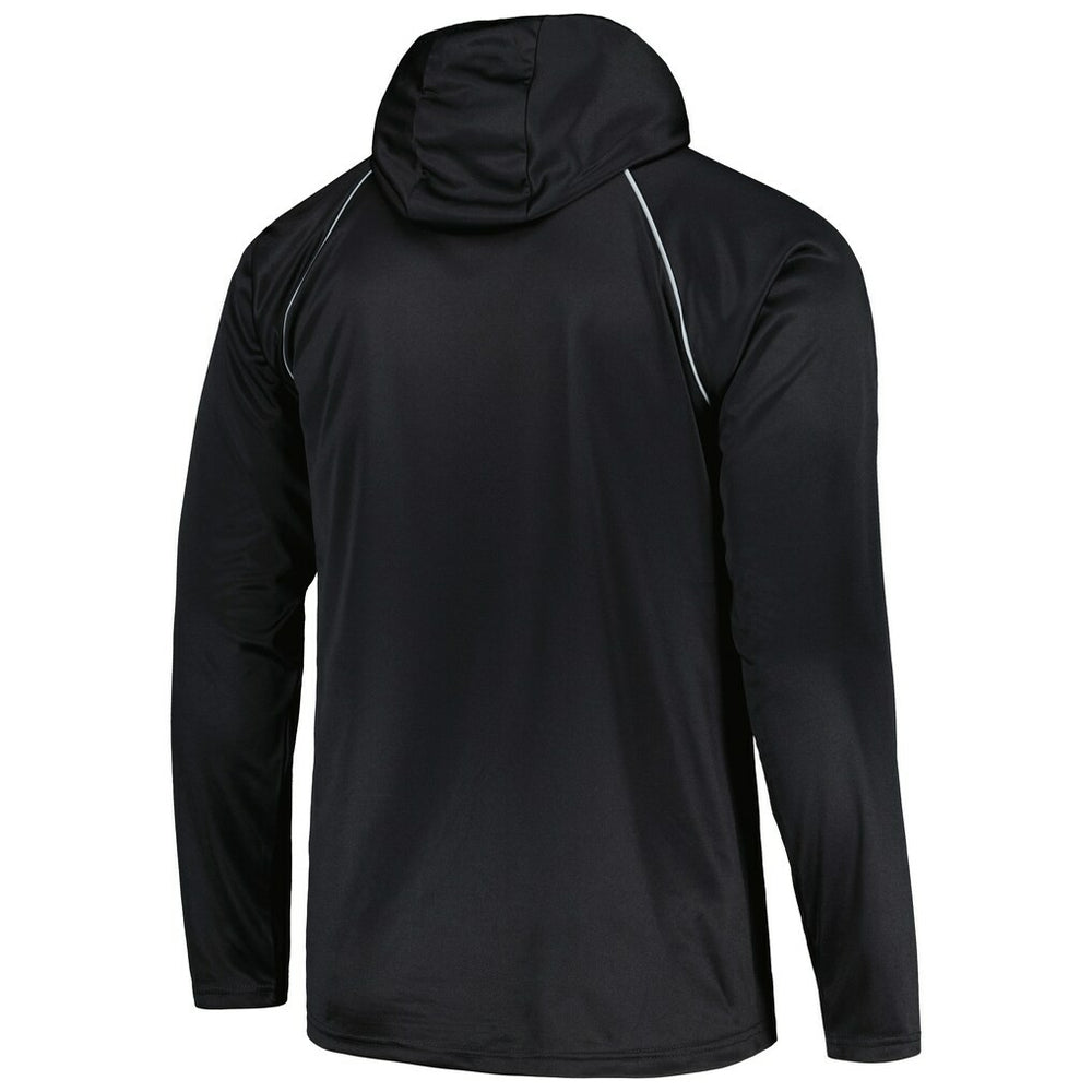Las Vegas Raiders Starter Gridiron Classics Throwback Raglan Long Sleeve Hooded T-Shirt - Black discount