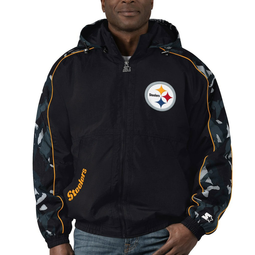 Pittsburgh Steelers Starter Thursday Night Gridiron Full-Zip Hoodie - Black discount