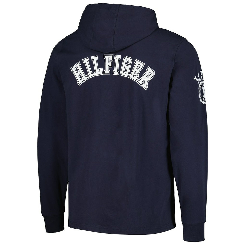 Chicago Bears Tommy Hilfiger Morgan Long Sleeve Hoodie T-Shirt - Navy on sale