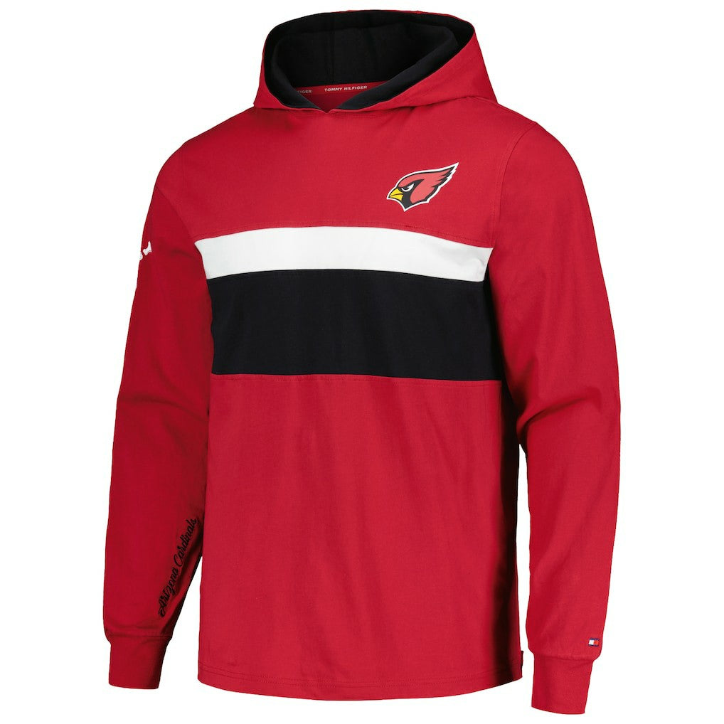 Arizona Cardinals Tommy Hilfiger Morgan Long Sleeve Hoodie T-Shirt - Cardinal on sale