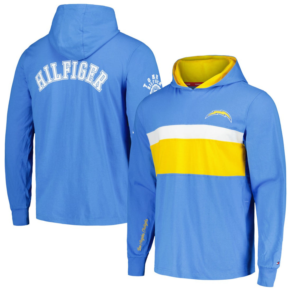 Los Angeles Chargers Tommy Hilfiger Morgan Long Sleeve Hoodie T-Shirt - Powder Blue sale