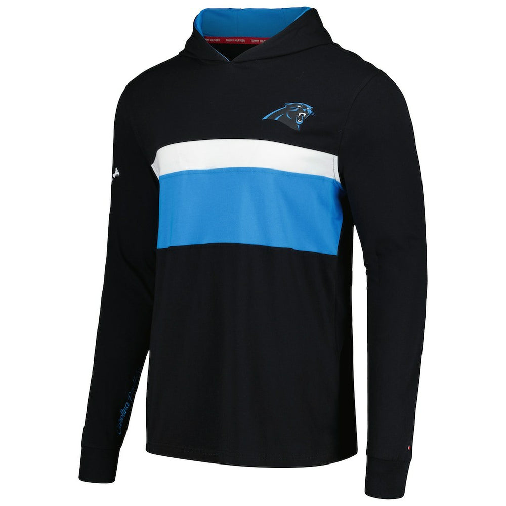 Carolina Panthers Tommy Hilfiger Morgan Long Sleeve Hoodie T-Shirt - Black outlet