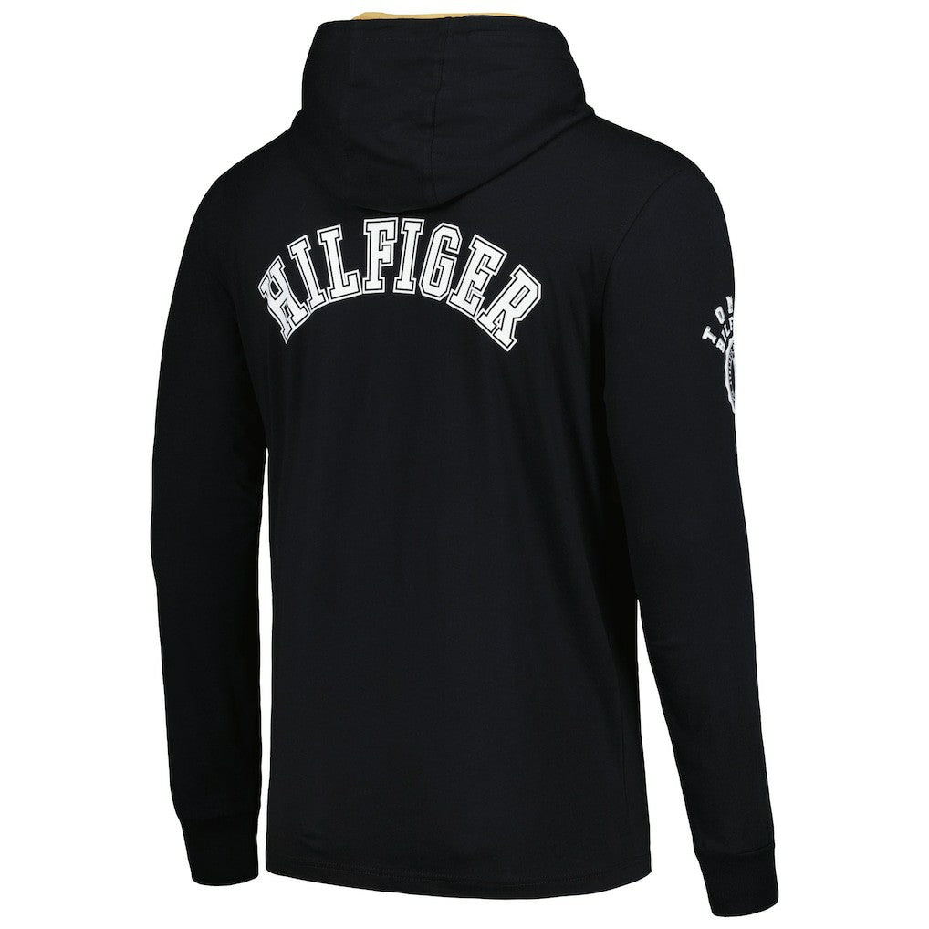 New Orleans Saints Tommy Hilfiger Morgan Long Sleeve Hoodie T-Shirt - Black cheap