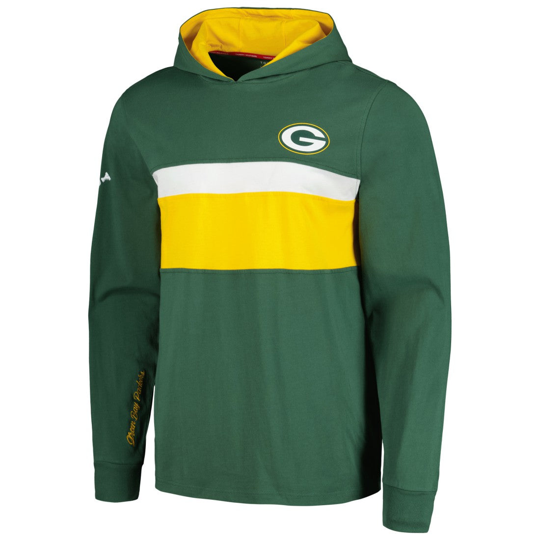 Green Bay Packers Tommy Hilfiger Morgan Long Sleeve Hoodie T-Shirt - Green on sale