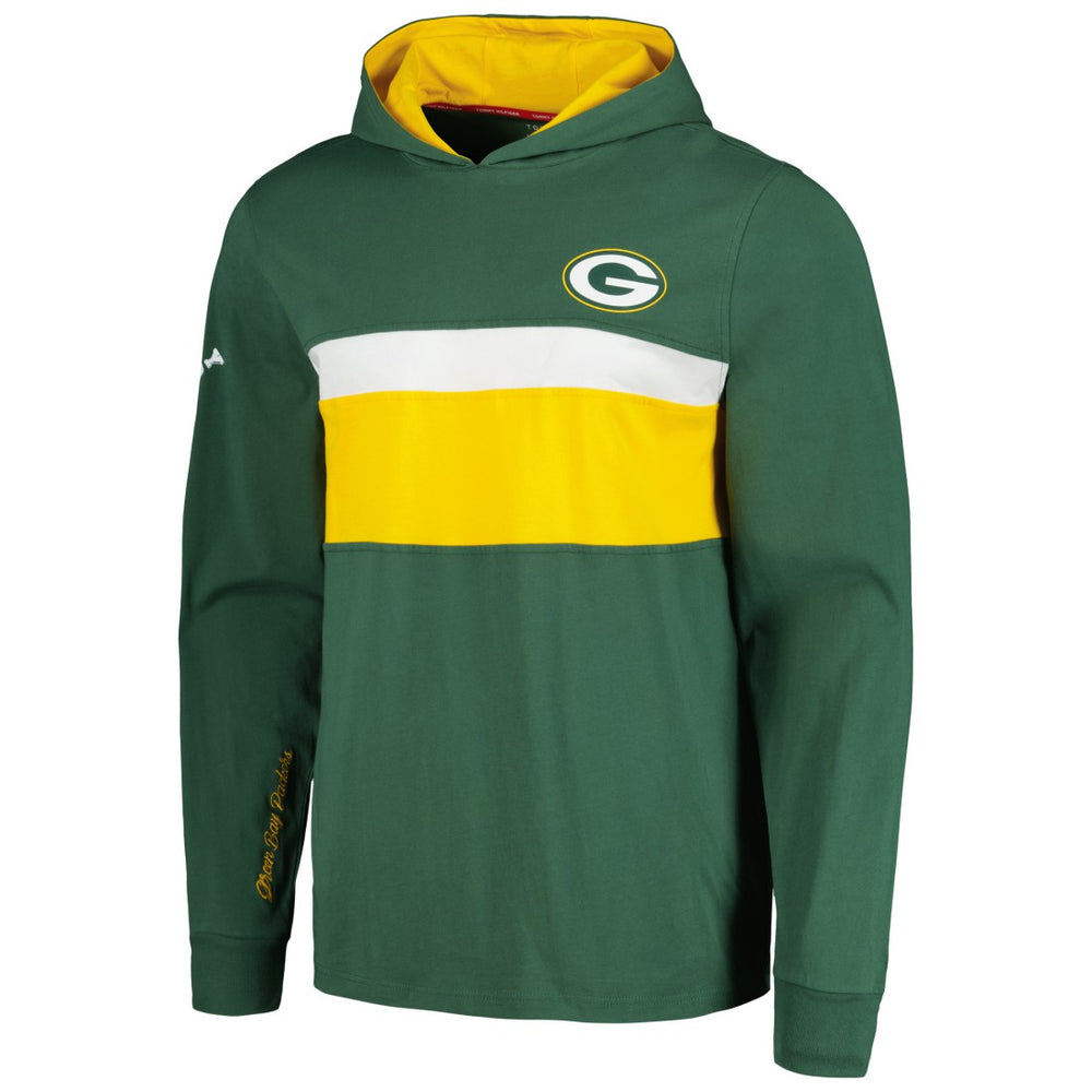 Green Bay Packers Tommy Hilfiger Morgan Long Sleeve Hoodie T-Shirt - Green on sale
