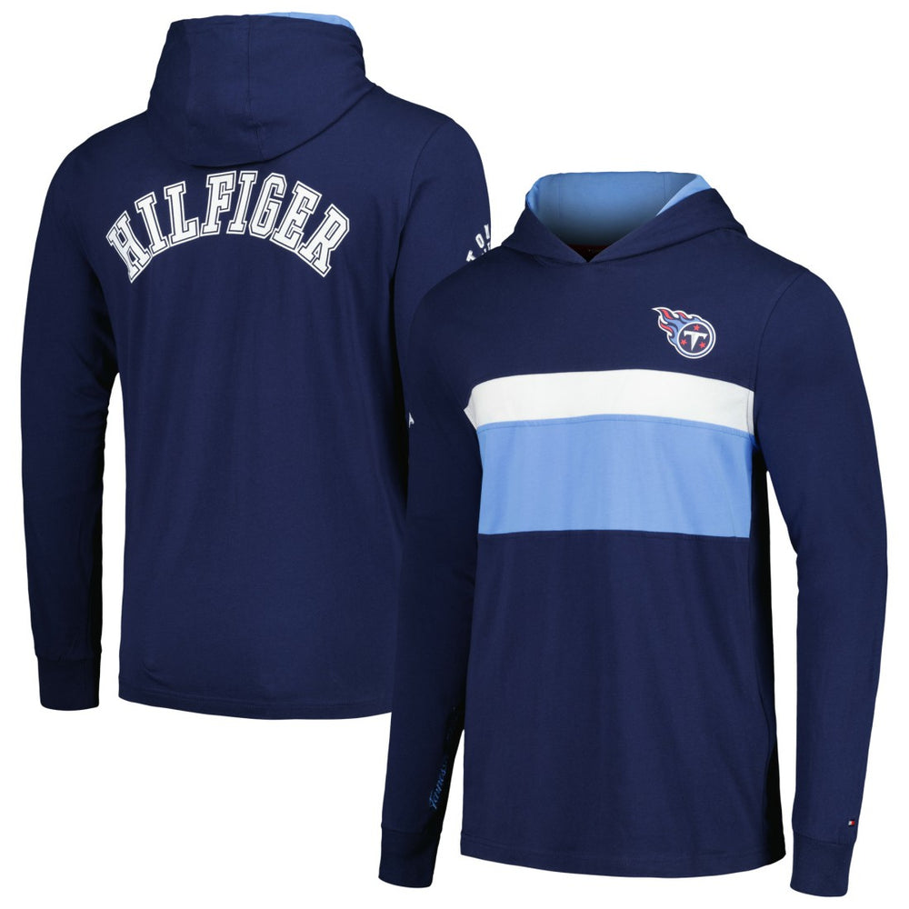 Tennessee Titans Tommy Hilfiger Morgan Long Sleeve Hoodie T-Shirt - Navy for sale