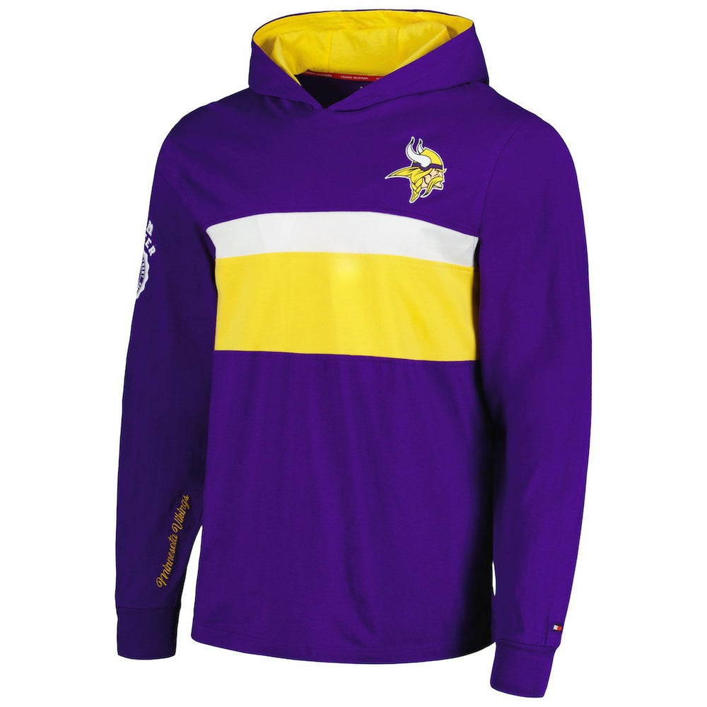 Minnesota Vikings Tommy Hilfiger Morgan Long Sleeve Hoodie T-Shirt - Purple discount