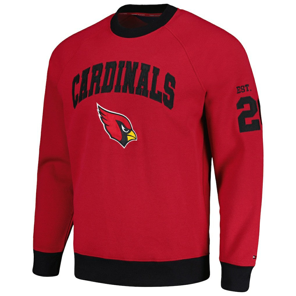 Arizona Cardinals Tommy Hilfiger Reese Raglan Tri-Blend Pullover Sweatshirt - Cardinal outlet