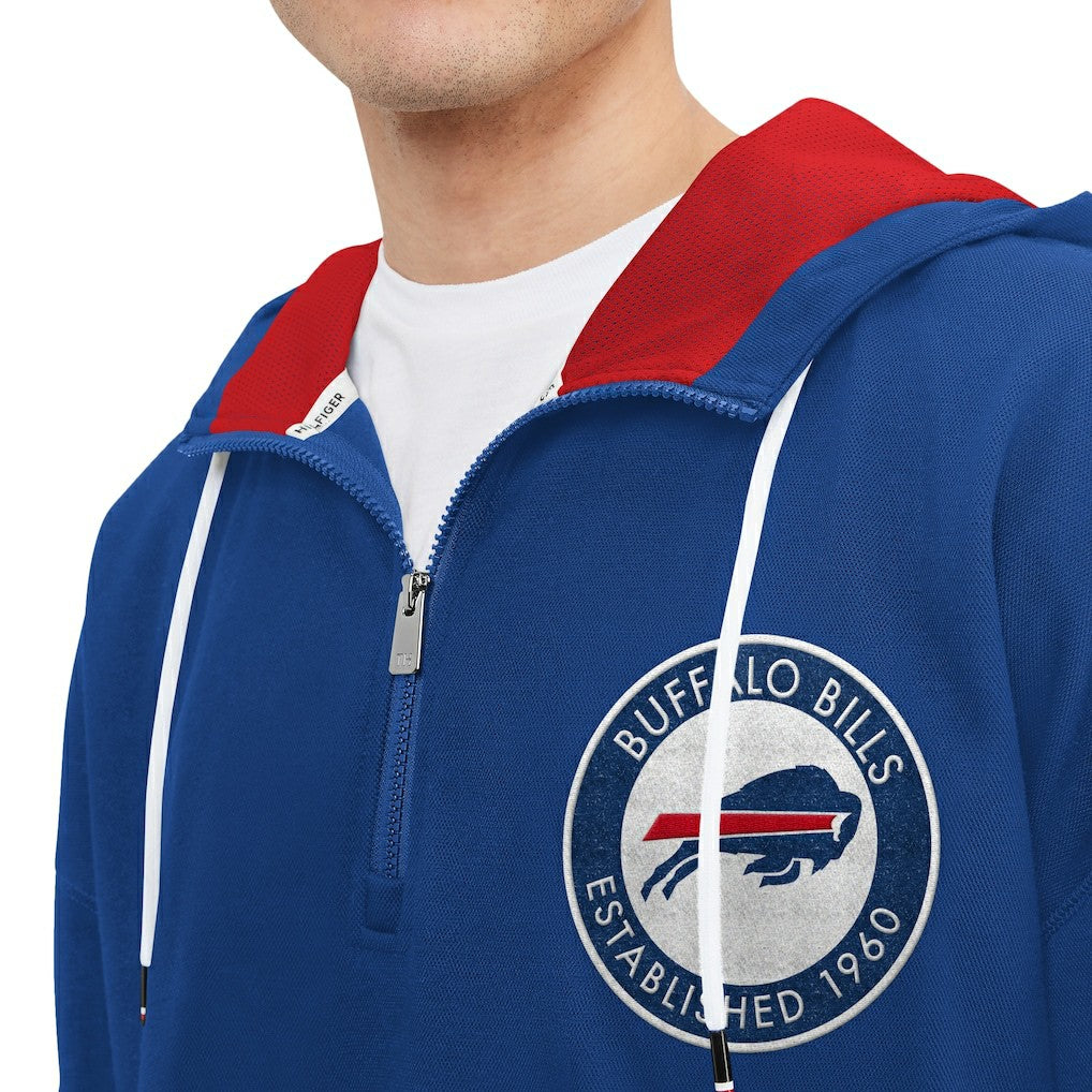 Buffalo Bills Tommy Hilfiger Aaron Quarter-Zip Hoodie - Royal outlet