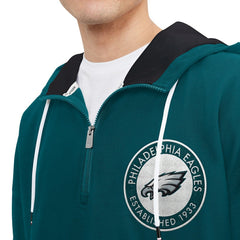 Philadelphia Eagles Tommy Hilfiger Midnight Aaron Quarter-Zip Hoodie - Green on sale