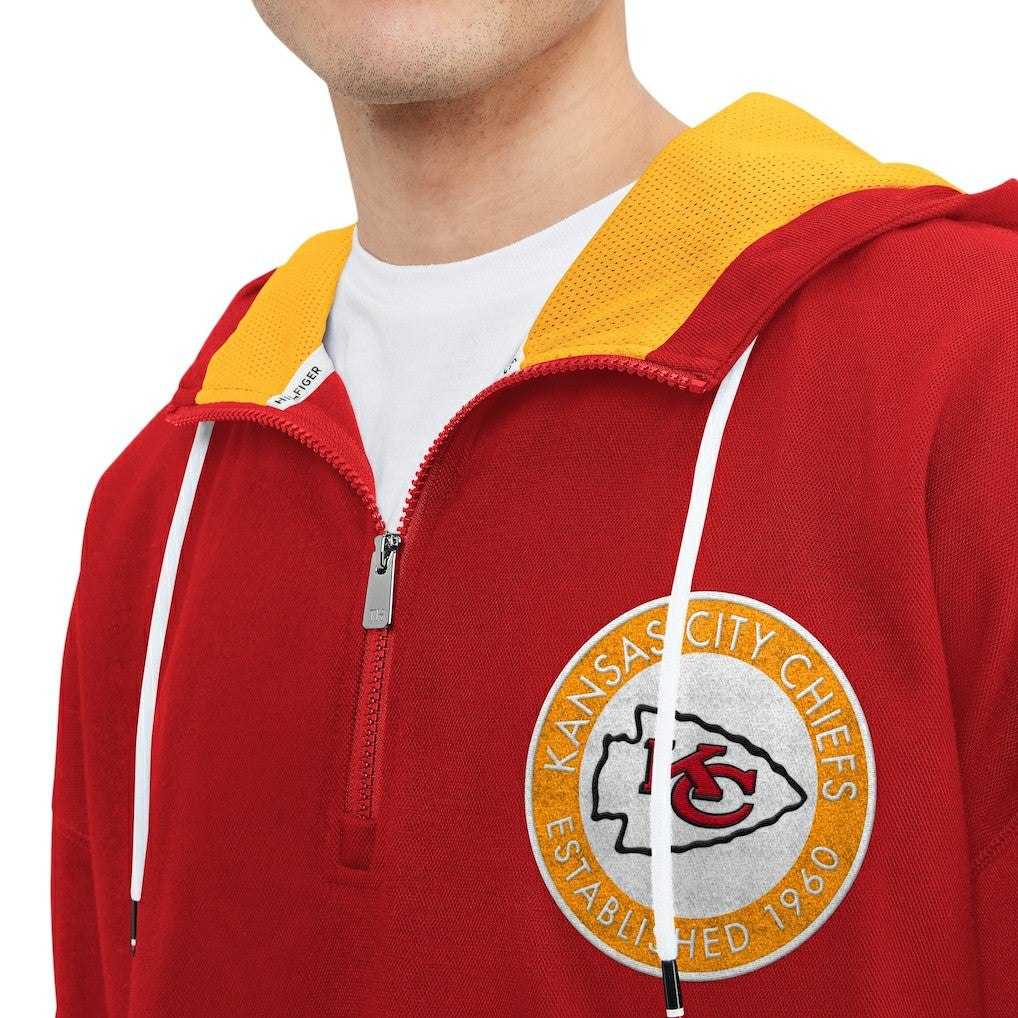 Kansas City Chiefs Tommy Hilfiger Aaron Quarter-Zip Hoodie - Red sale