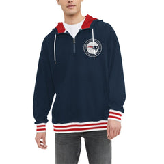 New England Patriots Tommy Hilfiger Aaron Quarter-Zip Hoodie - Navy sale