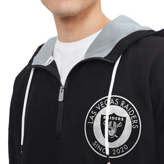 Las Vegas Raiders Tommy Hilfiger Aaron Quarter-Zip Hoodie - Black discount