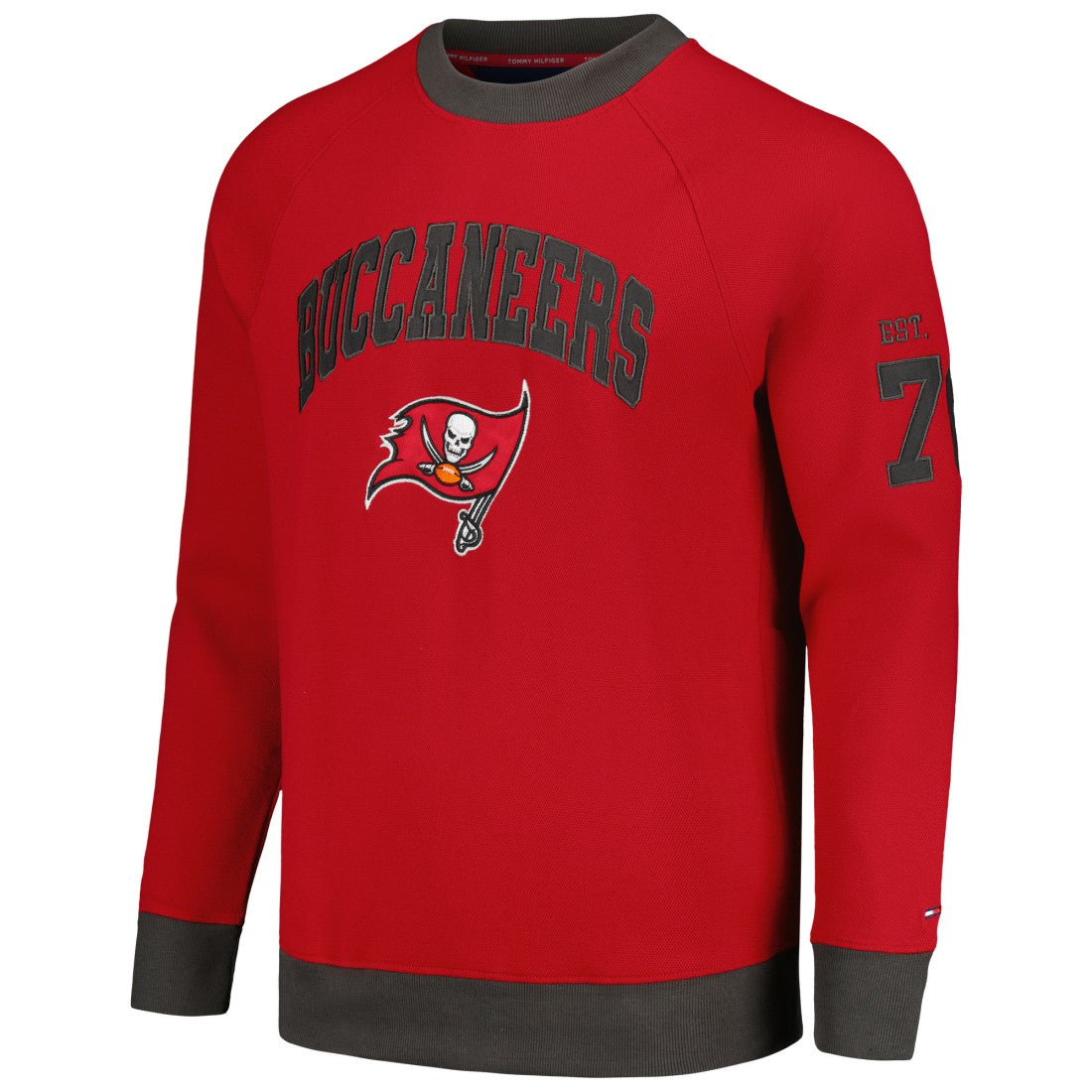 Tampa Bay Buccaneers Tommy Hilfiger Reese Raglan Tri-Blend Pullover Sweatshirt - Red online