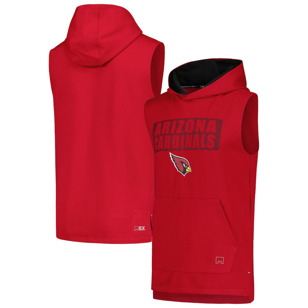 Arizona Cardinals MSX by Michael Strahan Marathon Sleeveless Pullover Hoodie - Cardinal cheap