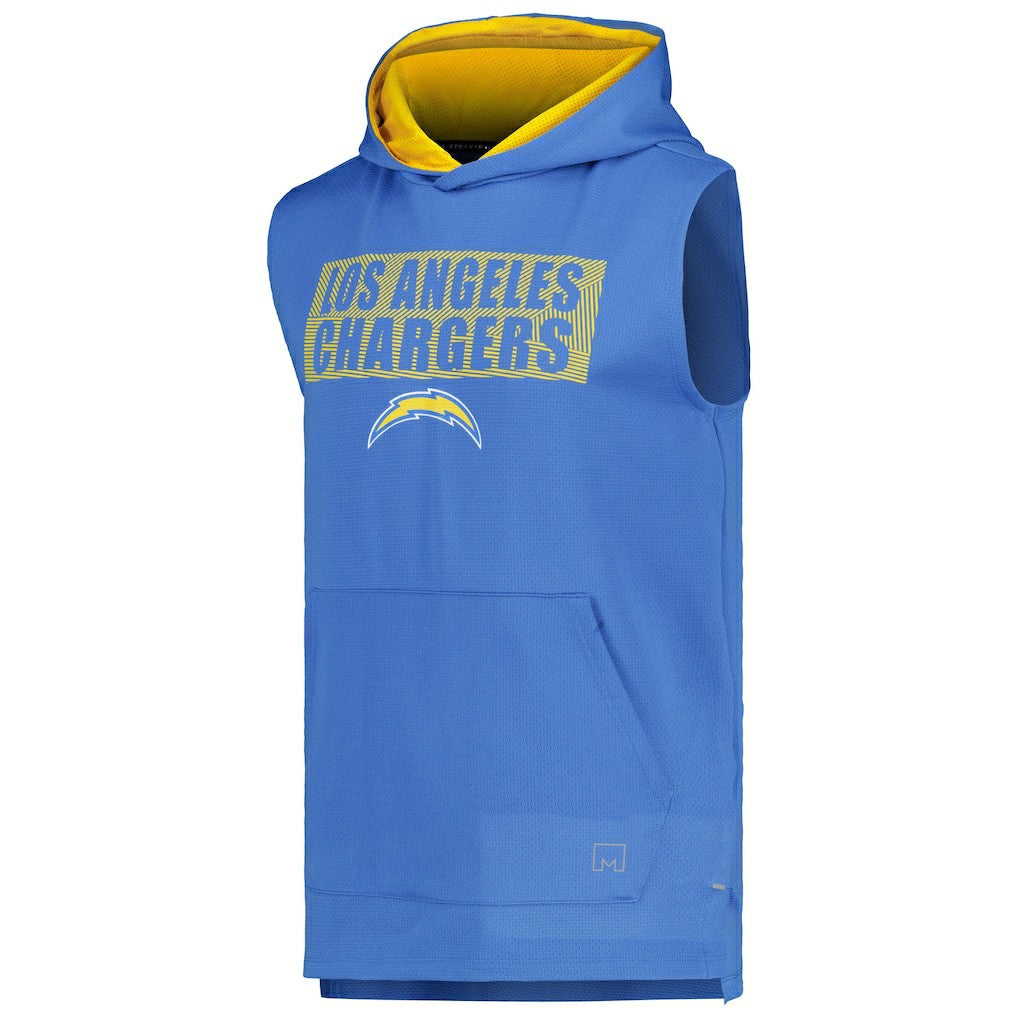 Los Angeles Chargers MSX by Michael Strahan Marathon Sleeveless Pullover Hoodie - Powder Blue for sale