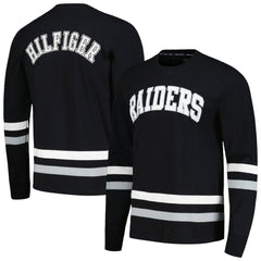 Las Vegas Raiders Tommy Hilfiger Nolan Long Sleeve T-Shirt - Black/Silver sale
