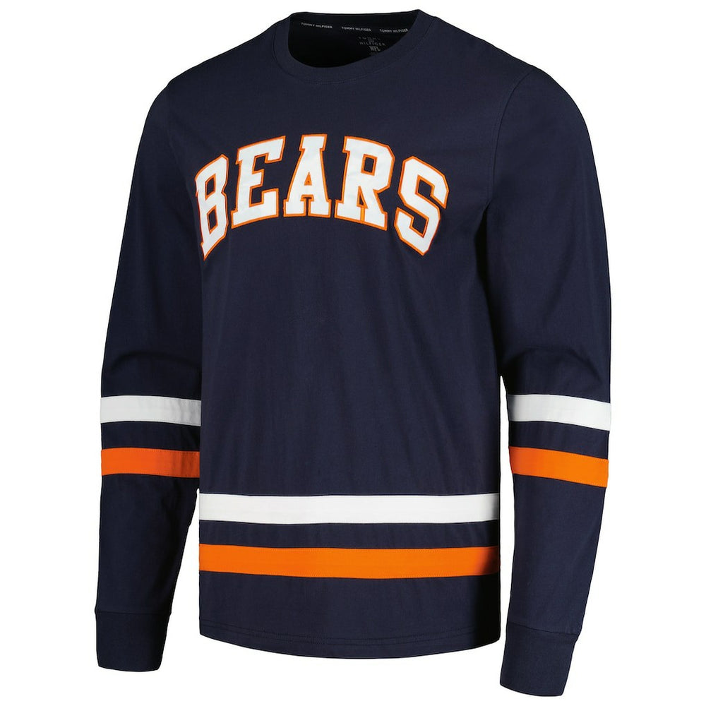 Chicago Bears Tommy Hilfiger Nolan Long Sleeve T-Shirt - Navy/Orange on sale