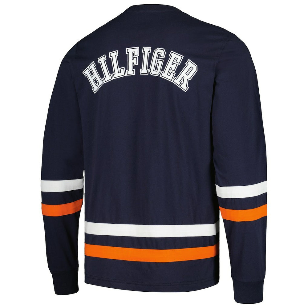 Chicago Bears Tommy Hilfiger Nolan Long Sleeve T-Shirt - Navy/Orange on sale