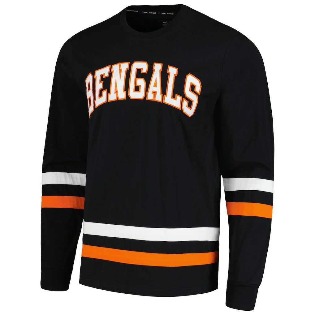Cincinnati Bengals Tommy Hilfiger Nolan Long Sleeve T-Shirt - Black/Orange discount