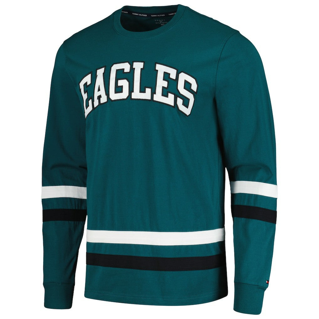Philadelphia Eagles Tommy Hilfiger Nolan Long Sleeve T-Shirt - Midnight Green/Black online