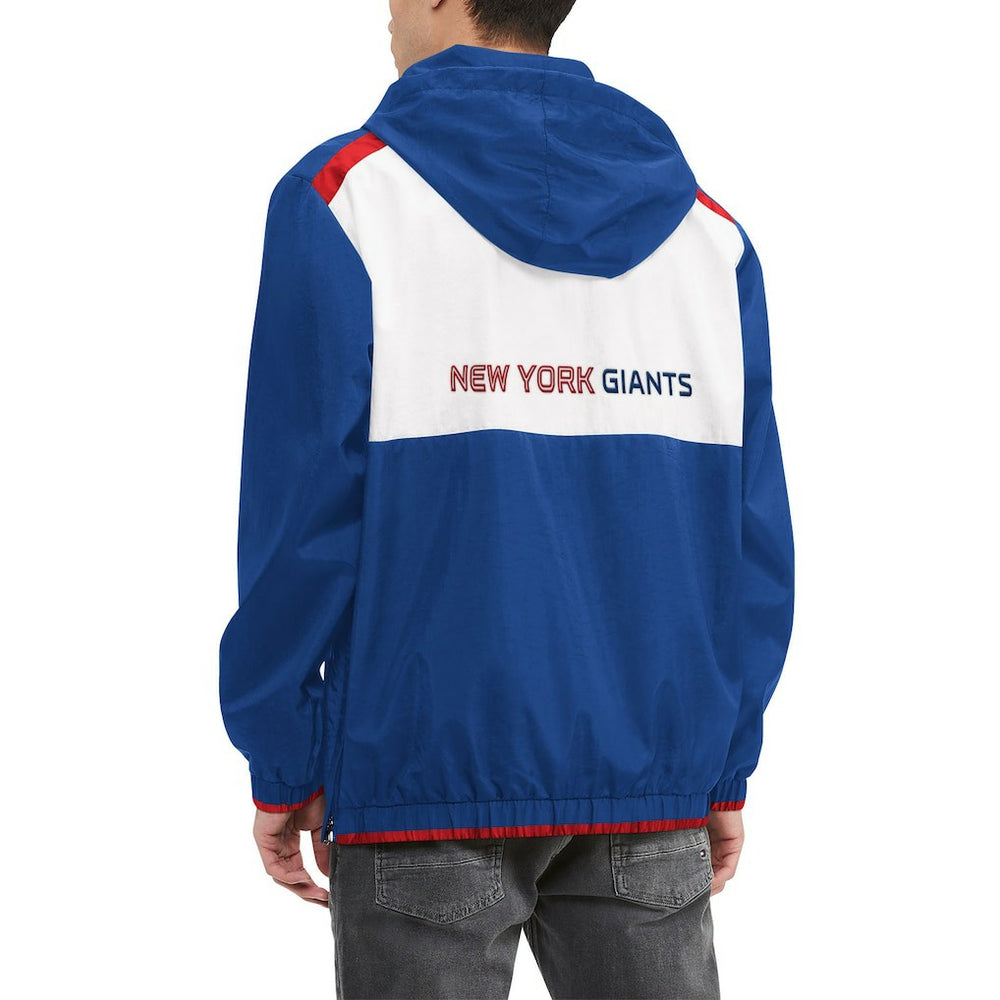 New York Giants Tommy Hilfiger Carter Half-Zip Hooded Top - Royal/White discount