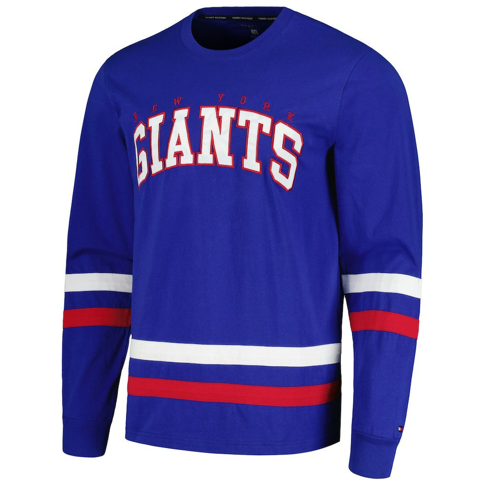 New York Giants Tommy Hilfiger Nolan Long Sleeve T-Shirt - Royal/Red outlet