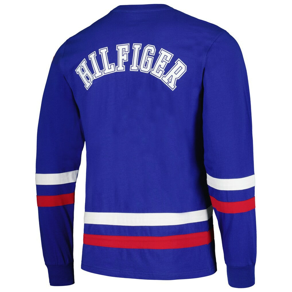 New York Giants Tommy Hilfiger Nolan Long Sleeve T-Shirt - Royal/Red outlet