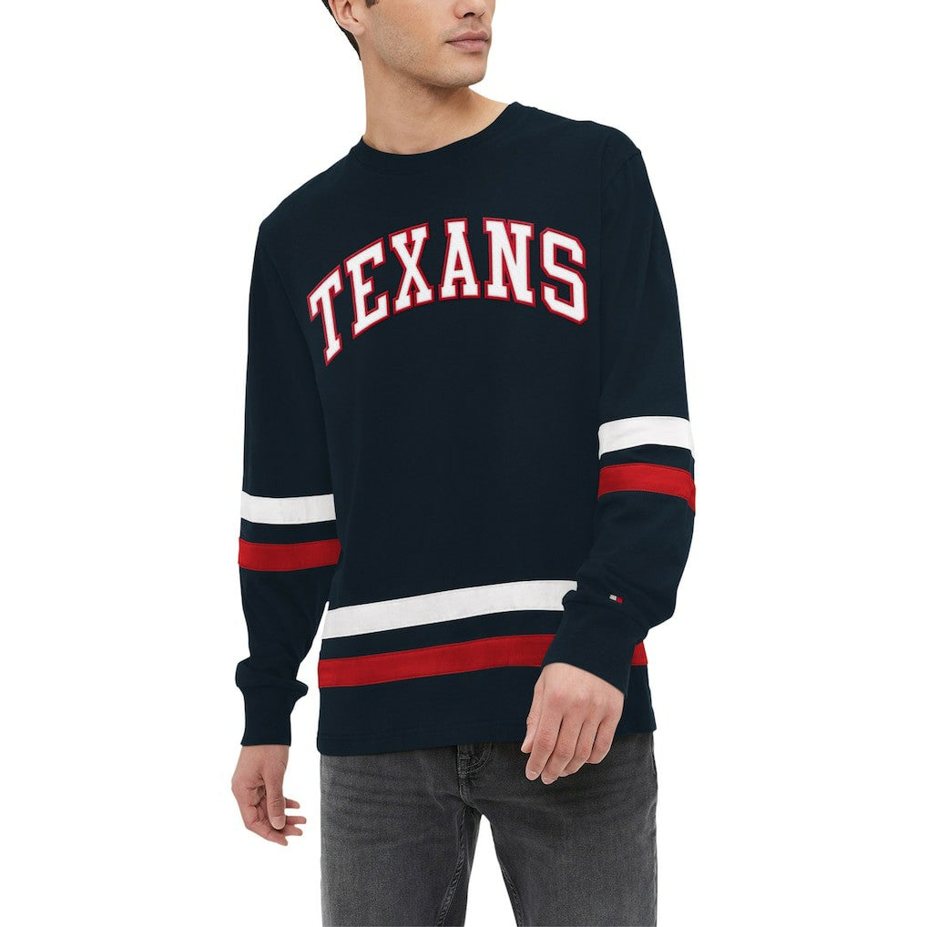 Houston Texans Tommy Hilfiger Nolan Long Sleeve T-Shirt - Navy/Red outlet