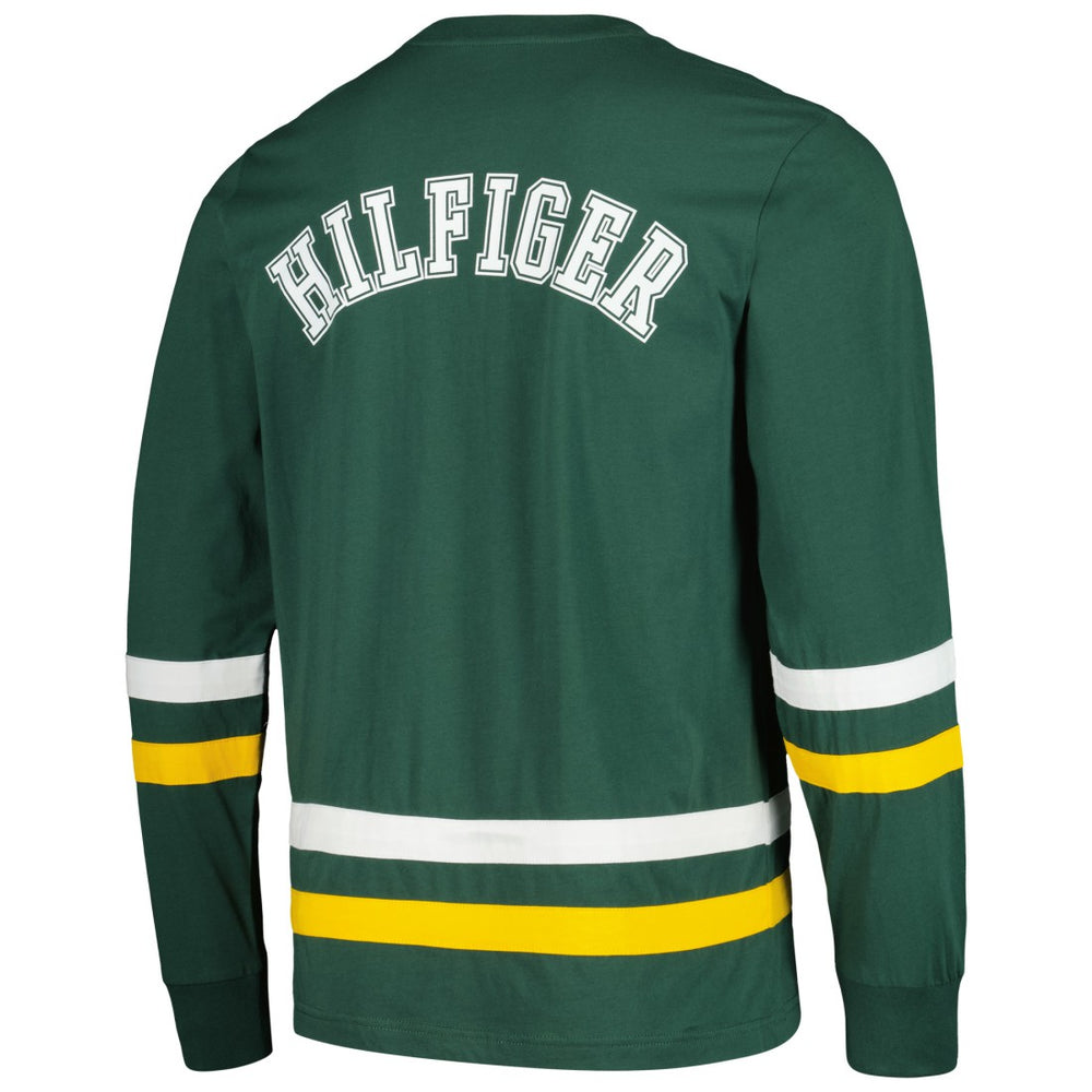 Green Bay Packers Tommy Hilfiger Nolan Long Sleeve T-Shirt - Green/Gold on sale