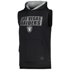 Las Vegas Raiders MSX by Michael Strahan Marathon Sleeveless Pullover Hoodie - Black cheap