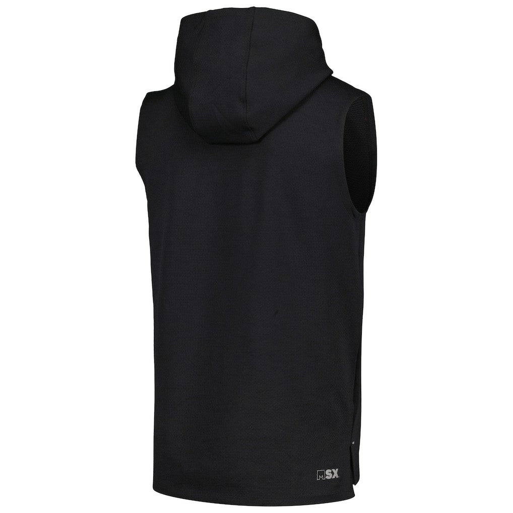 Las Vegas Raiders MSX by Michael Strahan Marathon Sleeveless Pullover Hoodie - Black cheap