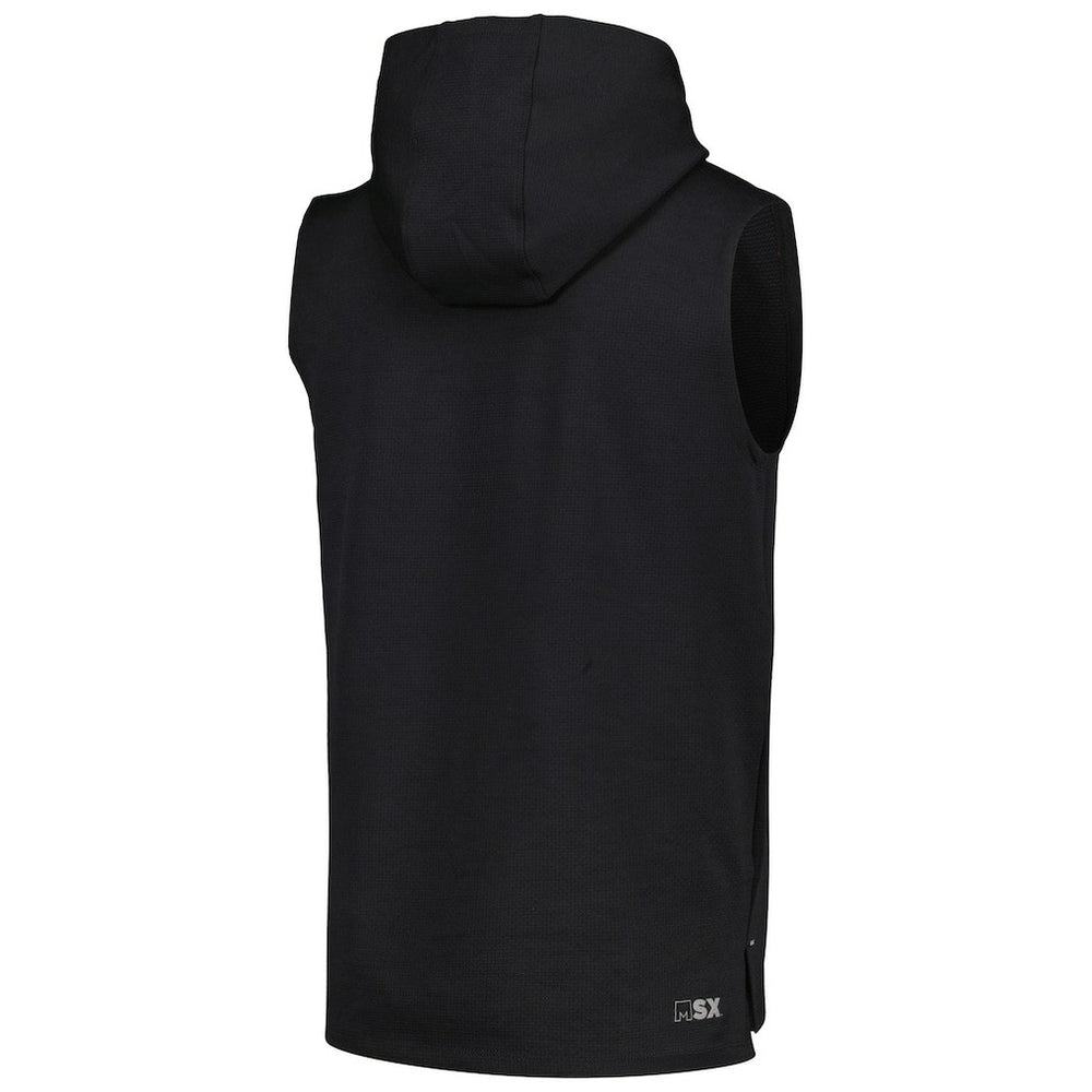 Las Vegas Raiders MSX by Michael Strahan Marathon Sleeveless Pullover Hoodie - Black cheap