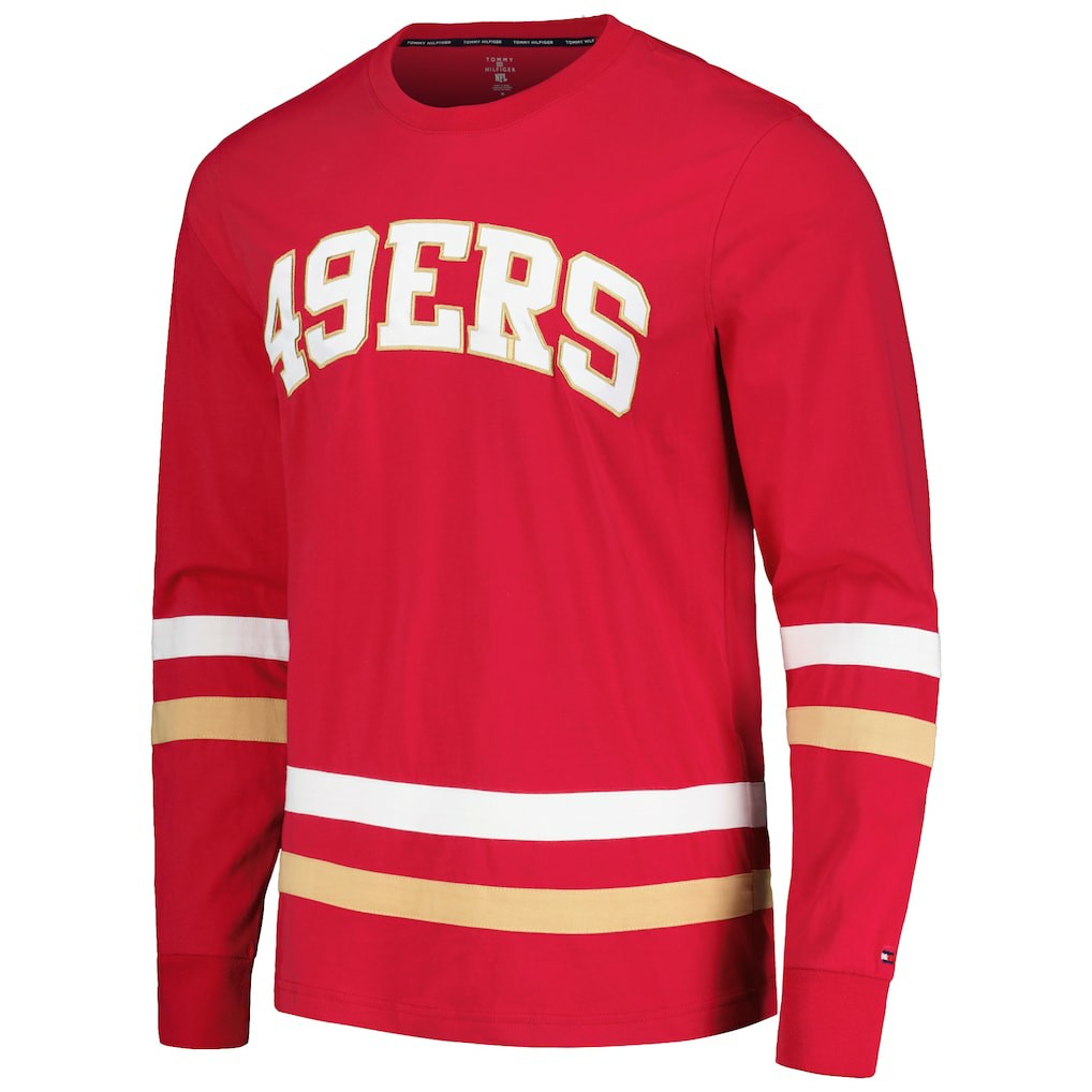 San Francisco 49ers Tommy Hilfiger Nolan Long Sleeve T-Shirt - Red/Gold for sale