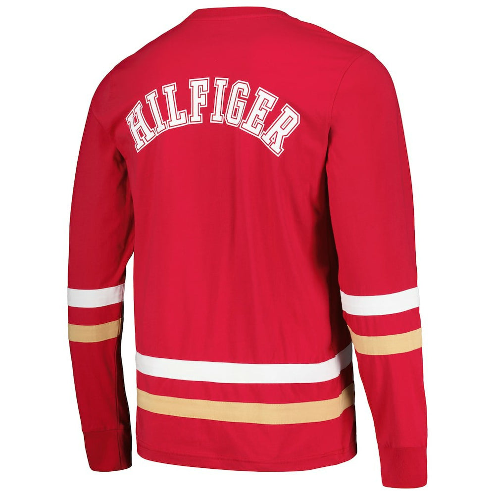 San Francisco 49ers Tommy Hilfiger Nolan Long Sleeve T-Shirt - Red/Gold for sale